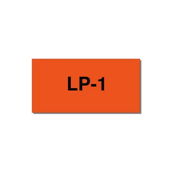 3.0x1.5" Safety Label - LP-1 — 3x1.5" Black on Orange, Adhesive