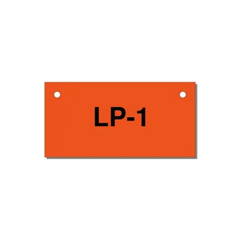 3.0x1.5" Safety Label - LP-1 — 3x1.5" Black on Orange, Holes
