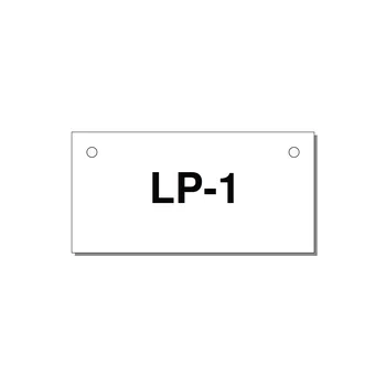 3.0x1.5" Safety Label - LP-1 — 3x1.5" Black on White, Holes