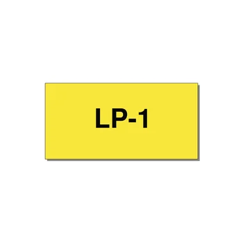 3.0x1.5" Safety Label - LP-1 — 3x1.5" Black on Yellow, Adhesive