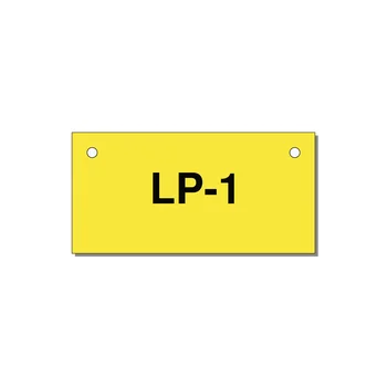 3.0x1.5" Safety Label - LP-1 — 3x1.5" Black on Yellow, Holes