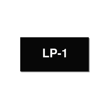 3.0x1.5" Safety Label - LP-1 — 3x1.5" White on Black, Adhesive