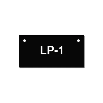 3.0x1.5" Safety Label - LP-1 — 3x1.5" White on Black, Holes