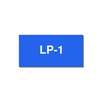 3.0x1.5" Safety Label - LP-1 — 3x1.5" White on Blue, Adhesive