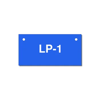 3.0x1.5" Safety Label - LP-1 — 3x1.5" White on Blue, Holes