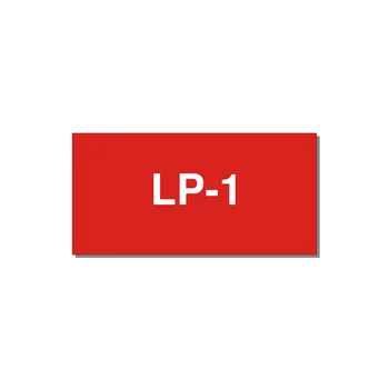 3.0x1.5" Safety Label - LP-1 — 3x1.5" White on Red, Adhesive