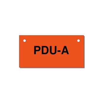 3.0x1.5" Safety Label - PDU-A — 3x1.5" Black on Orange, Holes