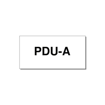3.0x1.5" Safety Label - PDU-A — 3x1.5" Black on White, Adhesive