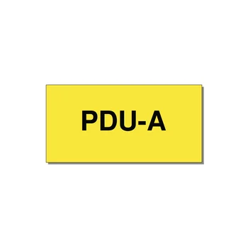 3.0x1.5" Safety Label - PDU-A — 3x1.5" Black on Yellow, Adhesive