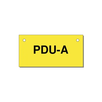 3.0x1.5" Safety Label - PDU-A — 3x1.5" Black on Yellow, Holes