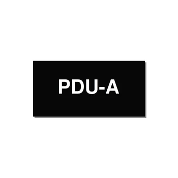 3.0x1.5" Safety Label - PDU-A — 3x1.5" White on Black, Adhesive