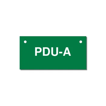 3.0x1.5" Safety Label - PDU-A — 3x1.5" White on Green, Holes