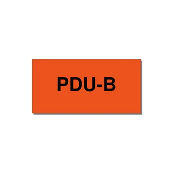 3.0x1.5" Safety Label - PDU-B — 3x1.5" Black on Orange, Adhesive