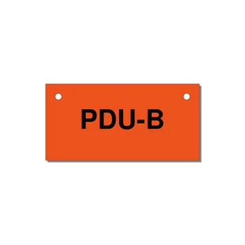 3.0x1.5" Safety Label - PDU-B — 3x1.5" Black on Orange, Holes