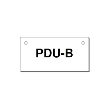 3.0x1.5" Safety Label - PDU-B — 3x1.5" Black on White, Holes