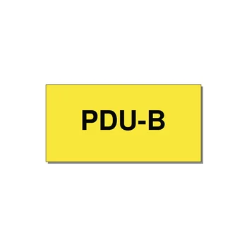 3.0x1.5" Safety Label - PDU-B — 3x1.5" Black on Yellow, Adhesive