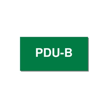 3.0x1.5" Safety Label - PDU-B — 3x1.5" White on Green, Adhesive