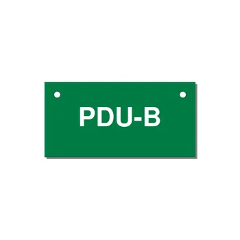 3.0x1.5" Safety Label - PDU-B — 3x1.5" White on Green, Holes