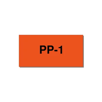 3.0x1.5" Safety Label - PP-1 — 3x1.5" Black on Orange, Adhesive