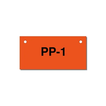 3.0x1.5" Safety Label - PP-1 — 3x1.5" Black on Orange, Holes
