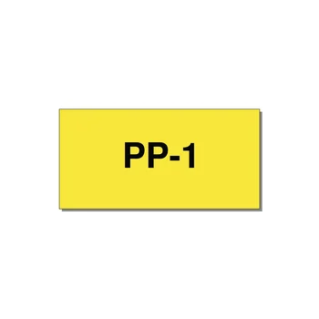 3.0x1.5" Safety Label - PP-1 — 3x1.5" Black on Yellow, Adhesive