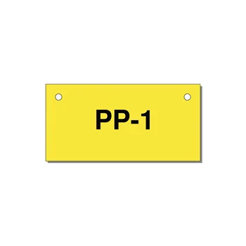 3.0x1.5" Safety Label - PP-1 — 3x1.5" Black on Yellow, Holes
