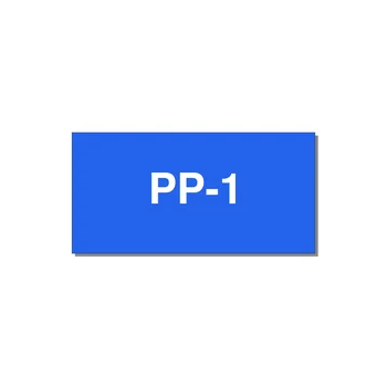 3.0x1.5" Safety Label - PP-1 — 3x1.5" White on Blue, Adhesive