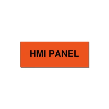 4.0x1.5" Panel Identification Label - HMI PANEL — 4x1.5" Black on Orange, Adhesive