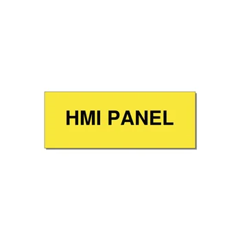 4.0x1.5" Panel Identification Label - HMI PANEL — 4x1.5" Black on Yellow, Adhesive