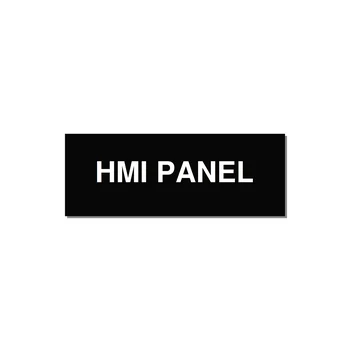 4.0x1.5" Panel Identification Label - HMI PANEL — 4x1.5" White on Black, Adhesive
