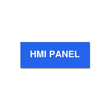 4.0x1.5" Panel Identification Label - HMI PANEL — 4x1.5" White on Blue, Adhesive