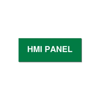 4.0x1.5" Panel Identification Label - HMI PANEL — 4x1.5" White on Green, Adhesive
