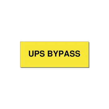 4.0x1.5" Safety Label - UPS BYPASS — 4x1.5" Black on Yellow, Adhesive
