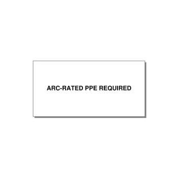 4.0x2.0" PPE Requi — 4x2" Black on White, Adhesive