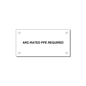 4.0x2.0" PPE Requi — 4x2" Black on White, Holes