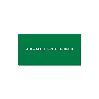 4.0x2.0" PPE Requi — 4x2" White on Green, Adhesive