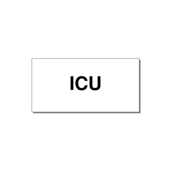 4.0x2.0" Safety Label - ICU — 4x2" Black on White, Adhesive