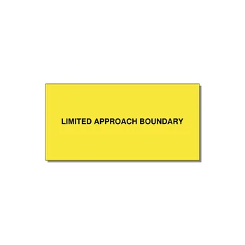 4.0x2.0" Safety Label - LIMITED APPROACH BOUNDARY — 4x2" Black on Yellow, Adhesive