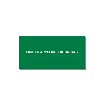 4.0x2.0" Safety Label - LIMITED APPROACH BOUNDARY — 4x2" White on Green, Adhesive
