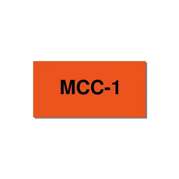 4.0x2.0" Safety Label - MCC-1 — 4x2" Black on Orange, Adhesive