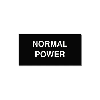 4.0x2.0" Safety Label - NORMAL POWER — 4x2" White on Black, Adhesive