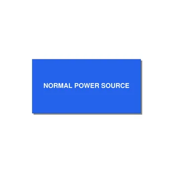 4.0x2.0" Safety Label - NORMAL POWER SOURCE — 4x2" White on Blue, Adhesive