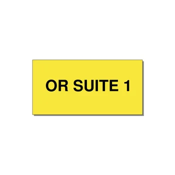 4.0x2.0" Safety Label - OR SUITE 1 — 4x2" Black on Yellow, Adhesive