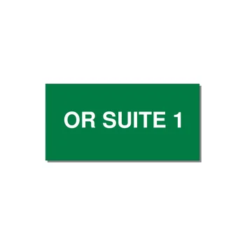 4.0x2.0" Safety Label - OR SUITE 1 — 4x2" White on Green, Adhesive