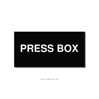 4.0x2.0" Safety Label - PRESS BOX, White/Black, Adhesive thumbnail