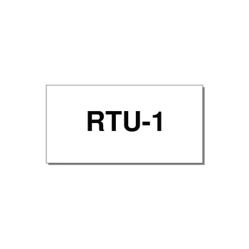 4.0x2.0" Safety Label - RTU-1 — 4x2" Black on White, Adhesive