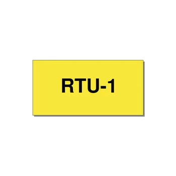 4.0x2.0" Safety Label - RTU-1 — 4x2" Black on Yellow, Adhesive