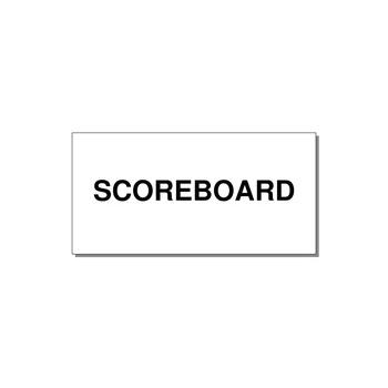 4.0x2.0" Safety Label - SCOREBOARD — 4x2" Black on White, Adhesive