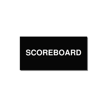4.0x2.0" Safety Label - SCOREBOARD — 4x2" White on Black, Adhesive