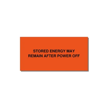 4.0x2.0" Safety Label - STO — 4x2" Black on Orange, Adhesive
